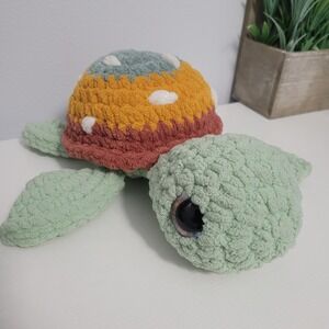 Crochet‎ Sea Turtle Sunflower , Handmade With Love Cute Gift Animal Turtle